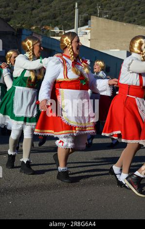 Teulada, Sardinien - 02.18.2018: Traditionelle Masken von Sardinien Stockfoto