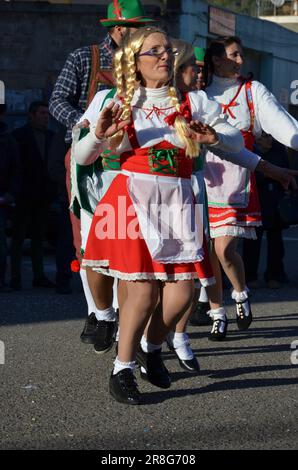 Teulada, Sardinien - 02.18.2018: Traditionelle Masken von Sardinien Stockfoto