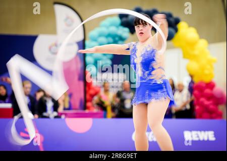 Berlin, Deutschland. 21. Juni 2023. Berlin, Juni 21. 2023: Olympische Sonderspiele 2023 Berlin - Gymnastik Rhythmic - Messe Berlin. (Ryan Sleiman/SPP) Guthaben: SPP Sport Press Photo. Alamy Live News Stockfoto