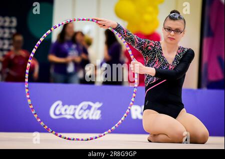 Berlin, Deutschland. 21. Juni 2023. Berlin, Juni 21. 2023: Olympische Sonderspiele 2023 Berlin - Gymnastik Rhythmic - Messe Berlin. (Ryan Sleiman/SPP) Guthaben: SPP Sport Press Photo. Alamy Live News Stockfoto