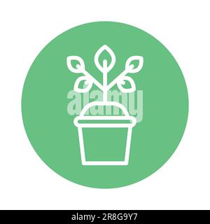 Symbol für die Linie der Topffarbe. Isoliertes Vektorelement. Skizzieren Sie das Piktogramm für Webseite, mobile App, Promo Stock Vektor