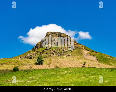 Legendäre Form von Roseberry Topping Stockfoto