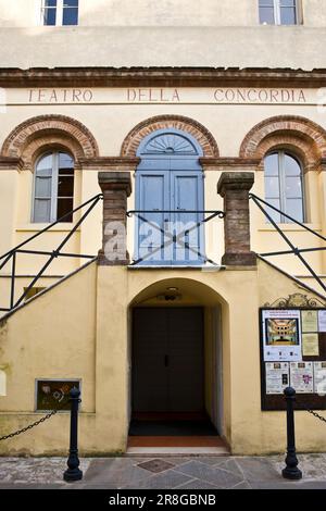 Das Kleinste Theater Der Welt, Monte Castello Di Vibio, Umbrien Stockfoto