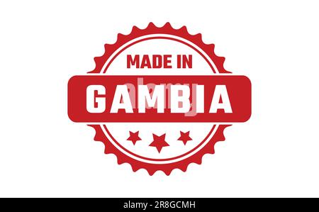 Hergestellt In Gambia Gummistempel Stock Vektor