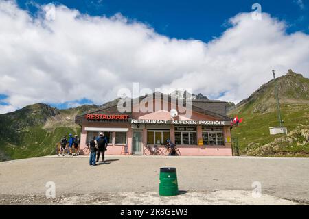 Nufenen-Pass, Kanton Valais, Schweiz Stockfoto