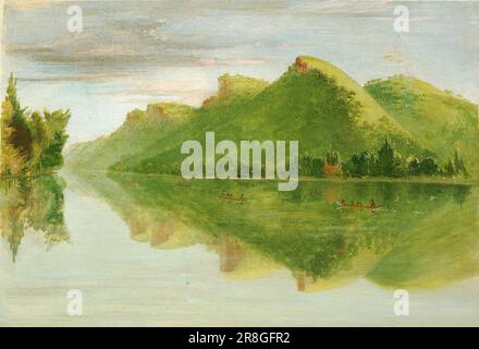 Blick auf den Upper Mississippi, Beautiful Prairie Bluffs 1835-1836 von George Catlin, geboren in Wilkes-Barre, PA 1796, gestorben Jersey City, NJ 1872 Stockfoto