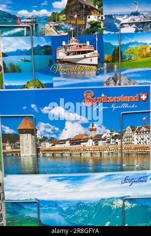 Postkarten Aus Luzern, Schweiz Stockfoto