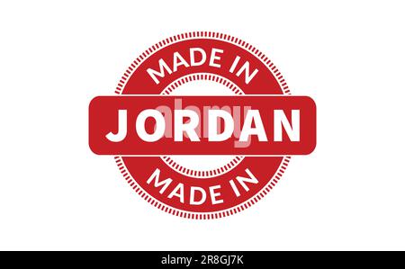 Hergestellt In Jordan Rubber Stamp Stock Vektor