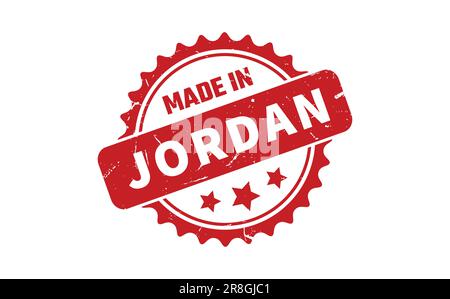 Hergestellt In Jordan Rubber Stamp Stock Vektor