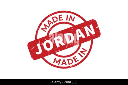 Hergestellt In Jordan Rubber Stamp Stock Vektor