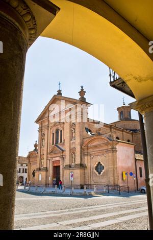 Collegiatskirche St. Stephen, Novellara, Emilia Romagna, Italien Stockfoto