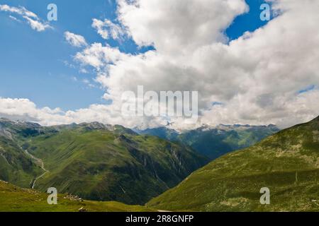 Blick Vom Nufenen-Pass, Kanton Valais, Schweiz Stockfoto