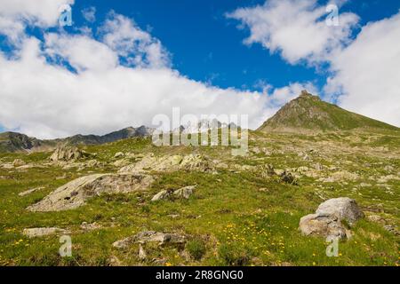 Blick Vom Nufenen-Pass, Kanton Valais, Schweiz Stockfoto