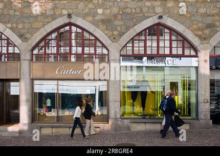 Cartier Shop, St. Moritz, Schweiz Stockfoto