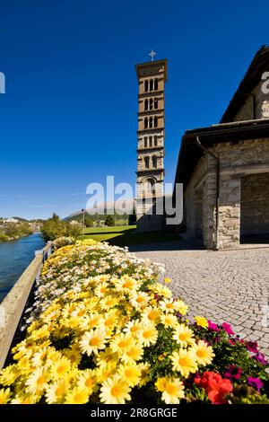 St. Carlo Kirche, St. Moritz, Schweiz Stockfoto