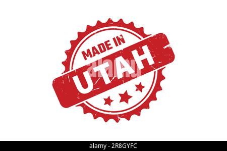 Hergestellt In Utah Gummistempel Stock Vektor