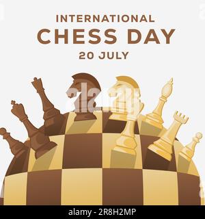 Illustration einer internationalen schachtagsvorlage für vector Stock Vektor