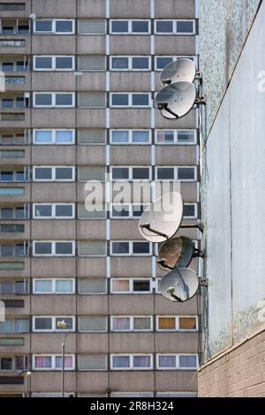 Verfallener Hochhausblock, Birmingham, UK 2023 Stockfoto