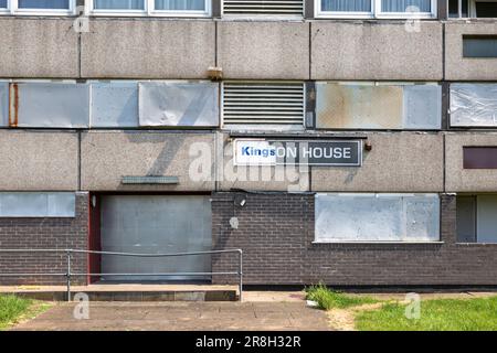 Verfallener Hochhausblock, Birmingham, UK 2023 Stockfoto