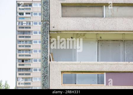 Verfallener Hochhausblock, Birmingham, UK 2023 Stockfoto