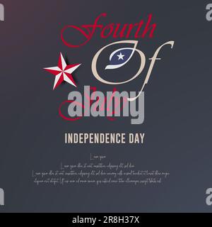 USA Independence Day 4. Juli, Banner und Vorlage für amerikanische Flaggen-Poster, Vektordesign. Stock Vektor