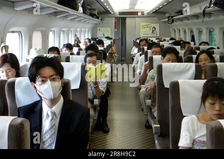 Tägliches Leben. Shinkansen-Zug. Tokio. Japan Stockfoto