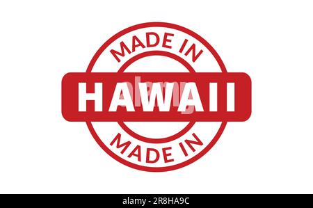 Hergestellt In Hawaii Rubber Stamp Stock Vektor