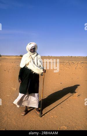 Nomad. Wüste. Nubia. Sudan. Afrika Stockfoto