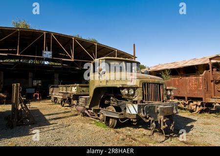 Eritreische Eisenbahn. Von Asmara nach Massawa. Eritrea Stockfoto