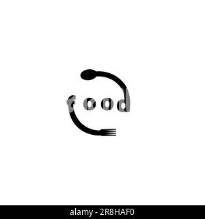 Initialen o Lebensmittelausstattung Einfache Logo-Vorlage Vektorsymbol Kurzdarstellung Stock Vektor