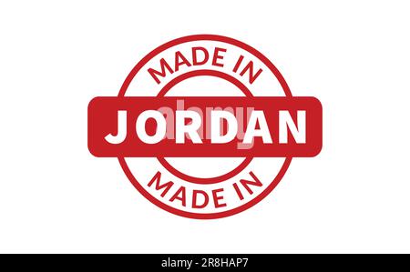 Hergestellt In Jordan Rubber Stamp Stock Vektor