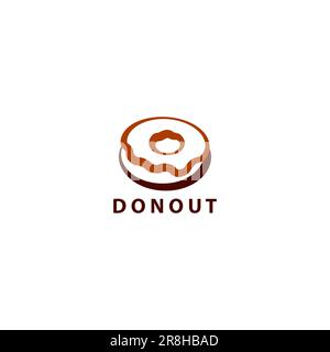 Vektorvorlage für Logo der Donuts-Illustration Stock Vektor