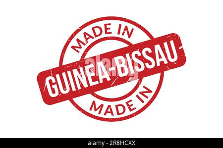 Hergestellt Aus Guinea-Bissau-Gummistempel Stock Vektor