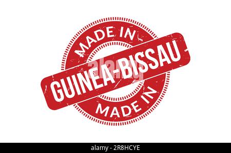 Hergestellt Aus Guinea-Bissau-Gummistempel Stock Vektor