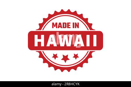 Hergestellt In Hawaii Rubber Stamp Stock Vektor