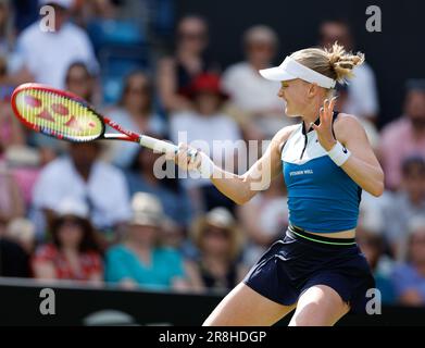 21. Juni 2023; Edgbaston Priory Club, Birmingham, England: Rothesay Classic Birmingham, Tag 3; Harriet Dart (GBR) während ihres Spiels gegen Anhelina Kalinina (UKR) Stockfoto