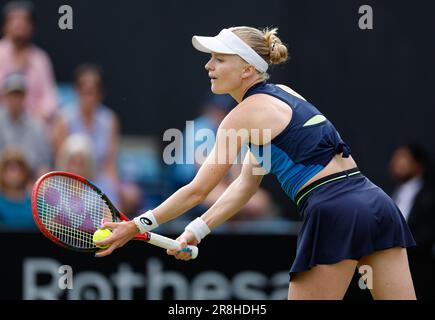 21. Juni 2023; Edgbaston Priory Club, Birmingham, England: Rothesay Classic Birmingham, Tag 3; Harriet Dart (GBR) während ihres Spiels gegen Anhelina Kalinina (UKR) Stockfoto