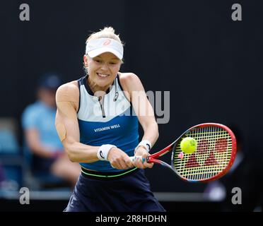 21. Juni 2023; Edgbaston Priory Club, Birmingham, England: Rothesay Classic Birmingham, Tag 3; Harriet Dart (GBR) während ihres Spiels gegen Anhelina Kalinina (UKR) Stockfoto