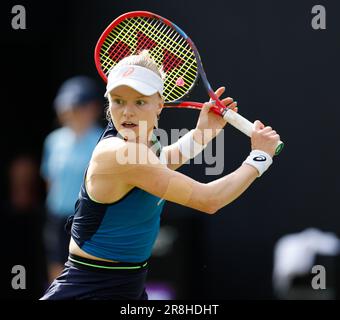 21. Juni 2023; Edgbaston Priory Club, Birmingham, England: Rothesay Classic Birmingham, Tag 3; Harriet Dart (GBR) während ihres Spiels gegen Anhelina Kalinina (UKR) Stockfoto