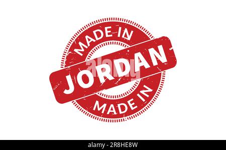 Hergestellt In Jordan Rubber Stamp Stock Vektor