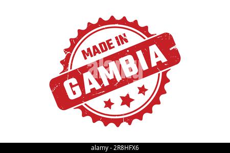 Hergestellt In Gambia Gummistempel Stock Vektor