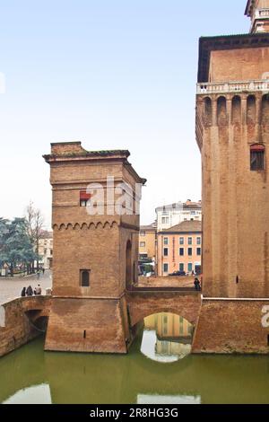 Schloss Estense. Ferrara. Emilia Romagna. Italien Stockfoto