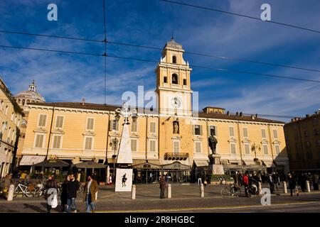 Gouverneurspalast. Garibaldi-Platz. Parma. Emilia Romagna. Italien Stockfoto