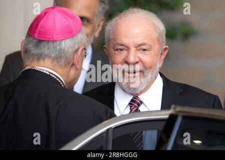 Vatikanstadt, Vatikan, 21. Juni 2023. Der brasilianische Präsident Luiz Inacio Lula reist nach dem Treffen mit Papst Franziskus im Vatikan ab - Foto: Vatikanpool D. Ibanez. Kredit: Maria Grazia Picciarella/Alamy Live News Stockfoto