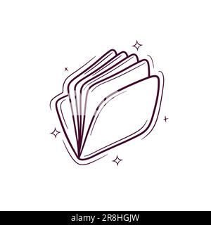 Handgezeichneter Ordner Mit Dokument. Doodle Vector Sketch-Illustration Stock Vektor