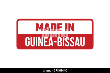 Hergestellt Aus Guinea-Bissau-Gummistempel Stock Vektor