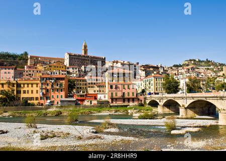 Roia River. Ventimiglia. Ligurien. Italien Stockfoto