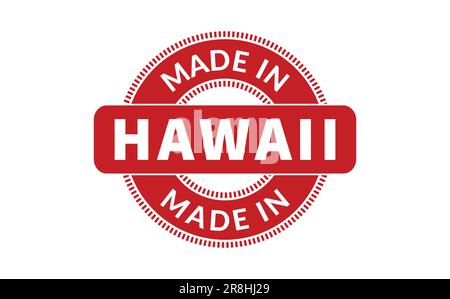 Hergestellt In Hawaii Rubber Stamp Stock Vektor