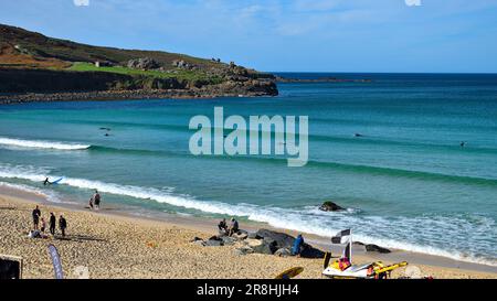 Sonniges St. Ives im Oktober Stockfoto
