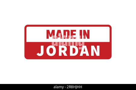 Hergestellt In Jordan Rubber Stamp Stock Vektor